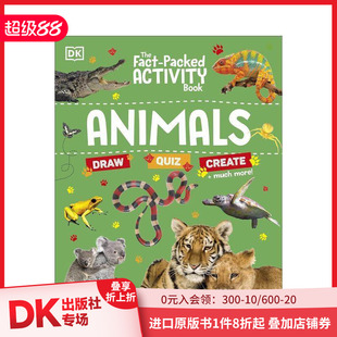 Animals 英文儿童趣味 活动书：动物 Packed Activity Fact 充满事实 The 原版 Book 预售