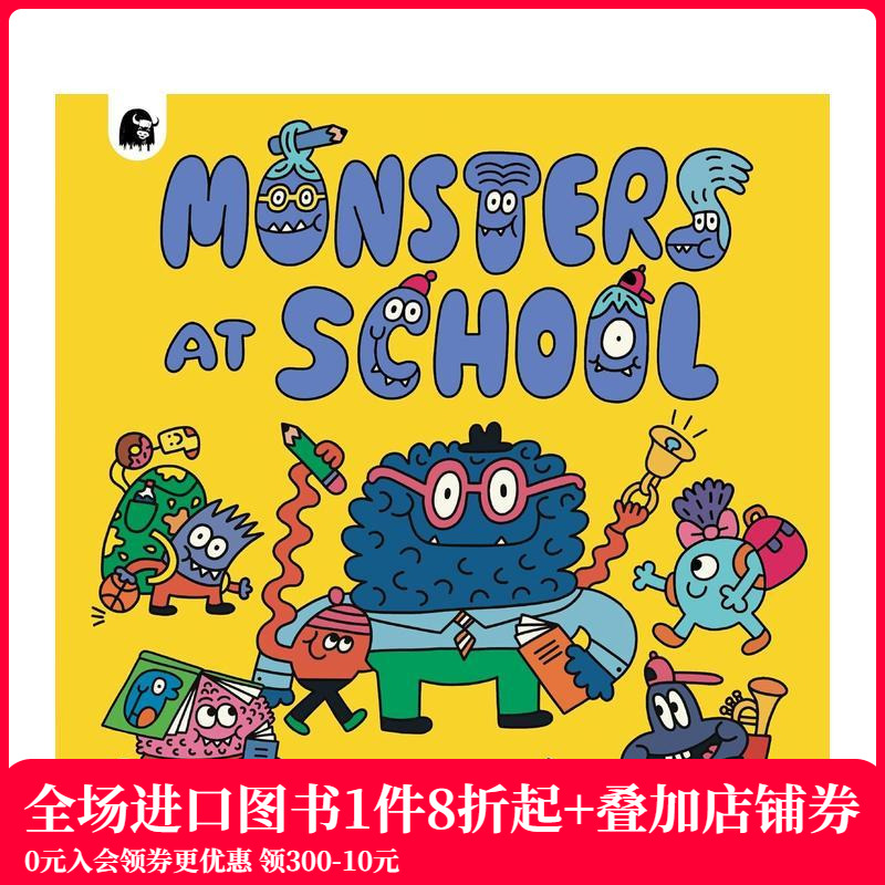 【现货】【混乱的怪物城】怪兽学校 Monsters at School 原版英文儿童绘本