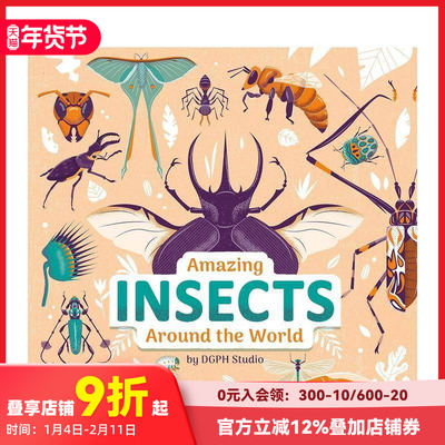 【预售】英文原版 世界各地神奇的昆虫 Amazing Insects Around Wo