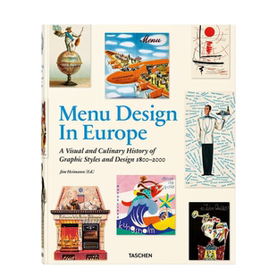 【预售】【TASCHEN 】欧洲菜单设计 Menu Design in Europe 英文原版进口艺术平面设计图案图形设计 善本图书