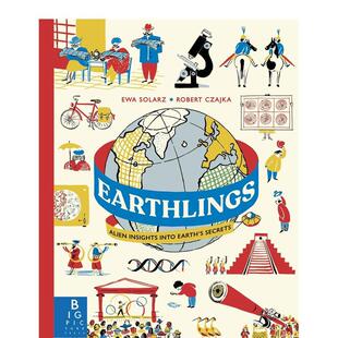 【现货】地球人神秘报告:外星人的地球幽默观察 UFO Earthlings 英文儿童绘本 善本图书