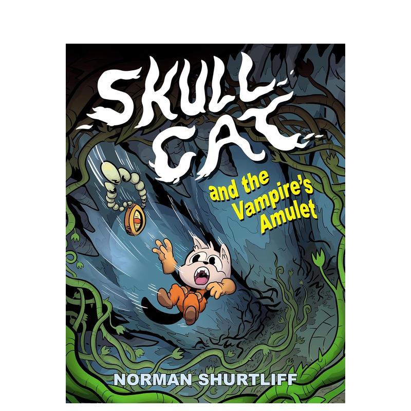 【预售】骷髅猫 卷2：骷髅猫与吸血鬼护身符 Skull Cat (Book 2): Skull Cat and The Vampires Amulet 原版英文儿童漫画 善本图书