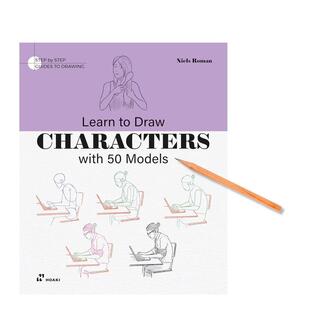 【预售】【分步学绘画指南】角色绘画50例 【Step by Step Guides】Learn to Draw Characters 原版英文艺术画册画集 善本图书