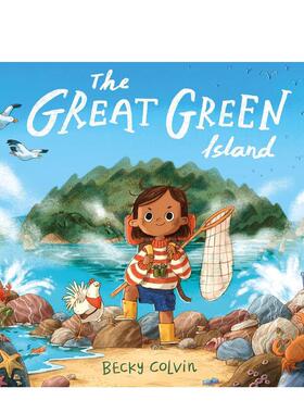 【现货】【麦克米伦插画奖得主Becky Colvin】伟大的绿岛 The Great Green Island 原版英文儿童绘本 自然 冒险 想象力