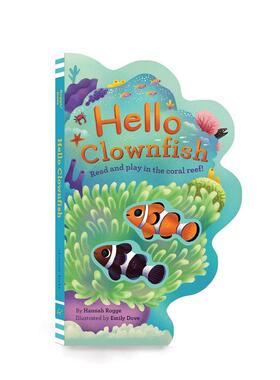 【预售】【纸板异形书】你好小丑鱼 Hello Clownfish 原版英文儿童