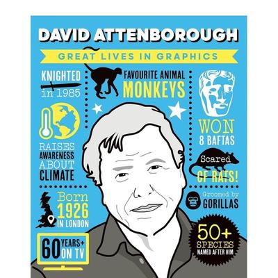 【现货】【图像传记】大卫·艾登堡 【Great Lives in Graphics】David Attenborough 原版英文儿童绘本 善本图书