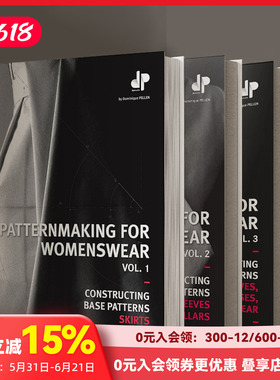 【预售】【套装3册】Patternmaking for Womenswear V1-V3 女装裁剪 卷1-卷3 时尚服装设计工具书 善本图书