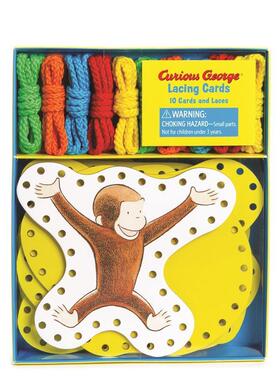 【现货】Lacing Cards：Curious George 趣味卡片连线 儿童手工互动