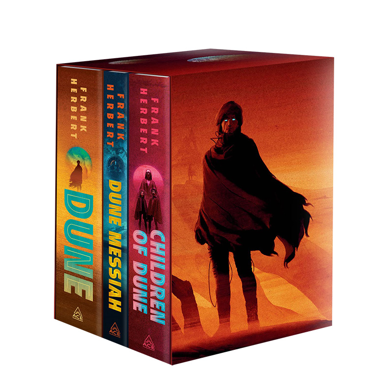 【预售】沙丘三部曲豪华套装弗兰克·赫伯特 Frank Herbert‘s Dune Saga Boxed Set进口原版英文小说文学善本图书-封面