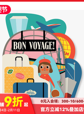 【预售】【纸板异形书】旅途愉快 Bookscape Board Books: Bon Voyage! 进口原版英文儿童趣味书籍 善本图书