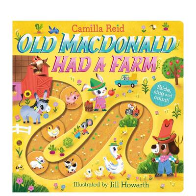 【现货】【滑条歌谣书】王老先生有块地 咿呀咿呀哟 Old Macdonald had a Farm 原版英文儿童趣味 善本图书