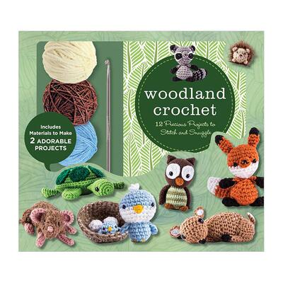 【预售】林地钩针套装 Woodland Crochet Kit: 12 Precious Projects to Stitch and Snuggle 原版英文手工制作