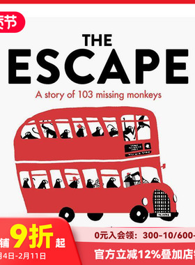 【预售】【Ximo Abadía】猴子逃跑啦 The Escape: A story of 103 missing monkeys 原版英文儿童绘本 善本图书