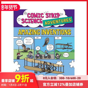 【预售】科学大冒险漫画系列:惊人发明 Comic Strip Science Adventures: Amazing Inventions 原版英文儿童漫画 善本图书