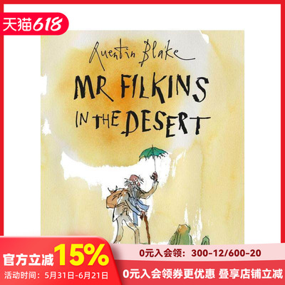 【现货】【Michael Rosen's Sad Book绘画家Quentin Blake】沙漠中的费尔金斯先生Mr.Filkins in the Desert英文原版 儿童故事绘本