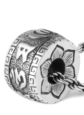 990足银项链六字真言吊坠送男友