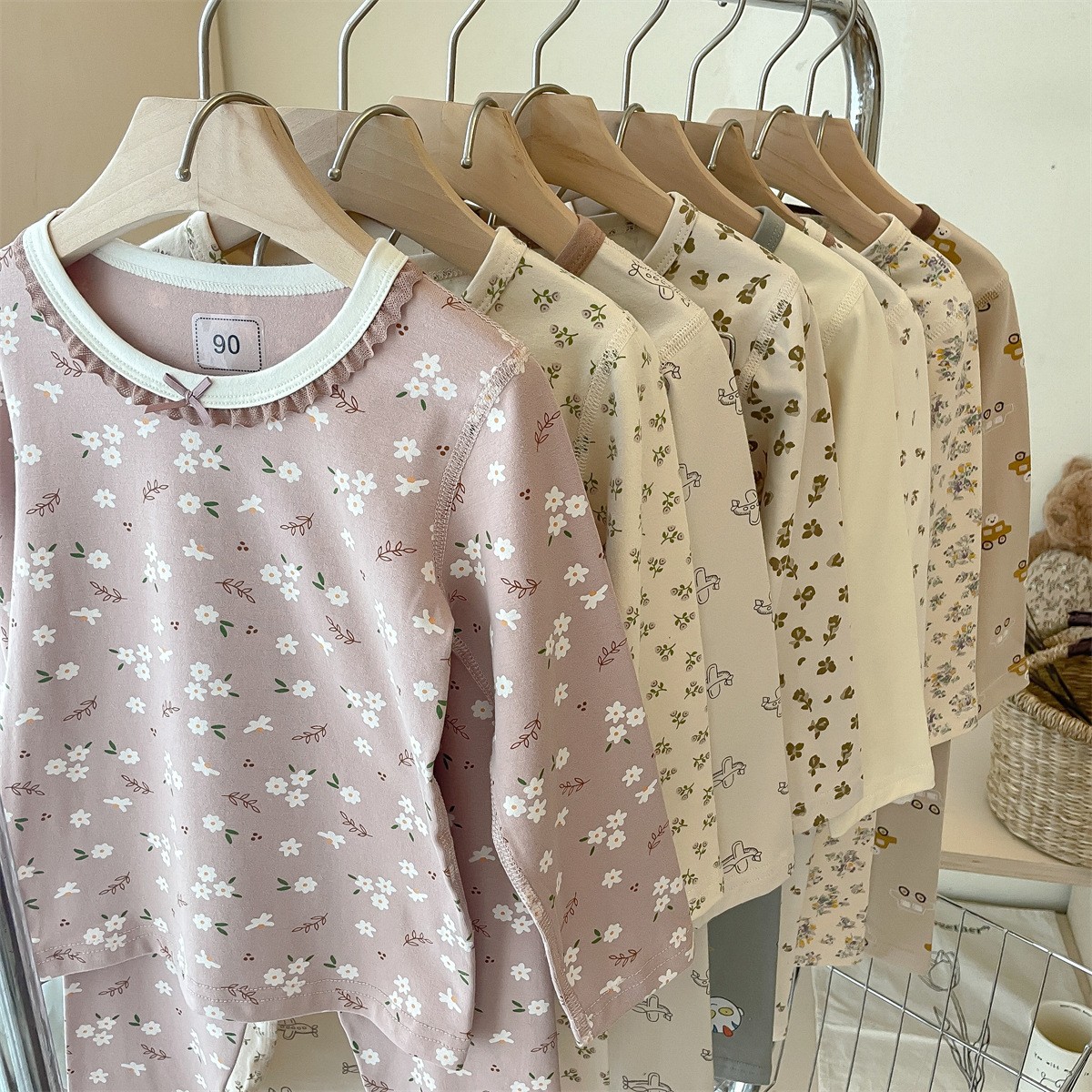 A类纯棉秋衣秋裤套装家居服睡衣