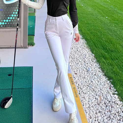 TASHIGOLF长裤子高腰修身微喇