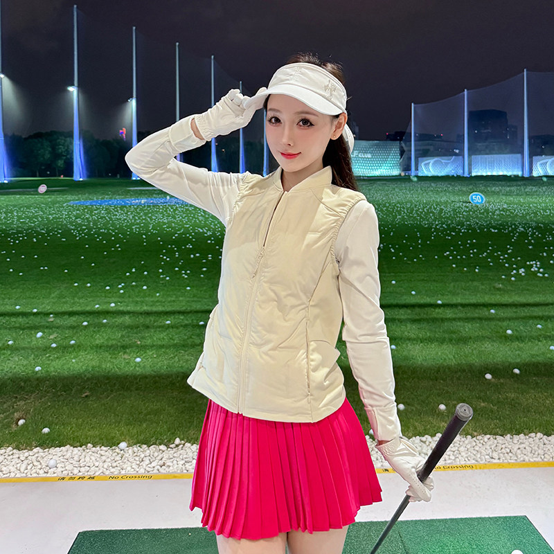 TASHI GOLF 时尚运动高尔夫羽绒马甲女修身显瘦保暖外套女士背心