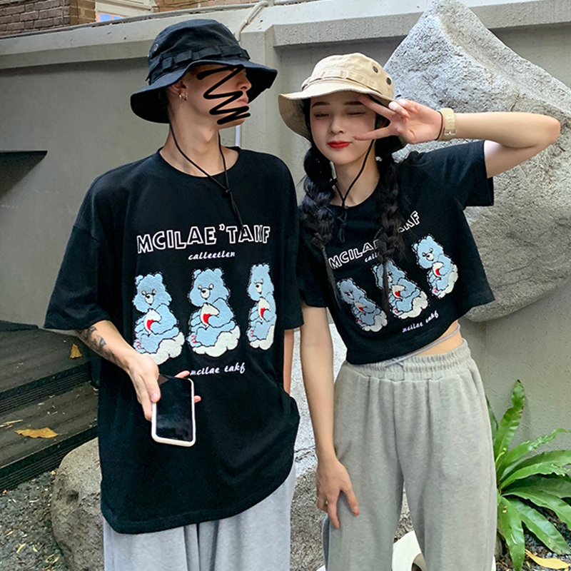 Short sleeve T-shirt with bear print