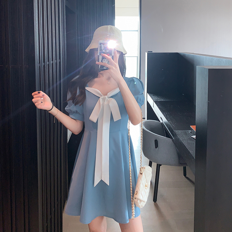 Real French dress women's bow tie skirt