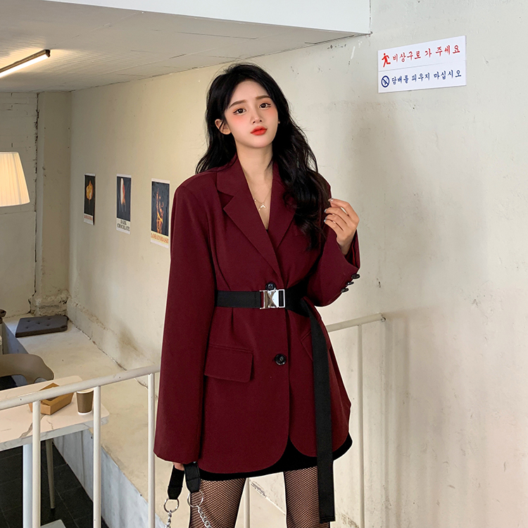 Women's short red suit