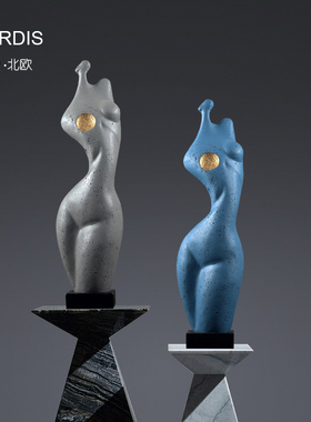 人物大堂会所样板间雕塑软装饰品