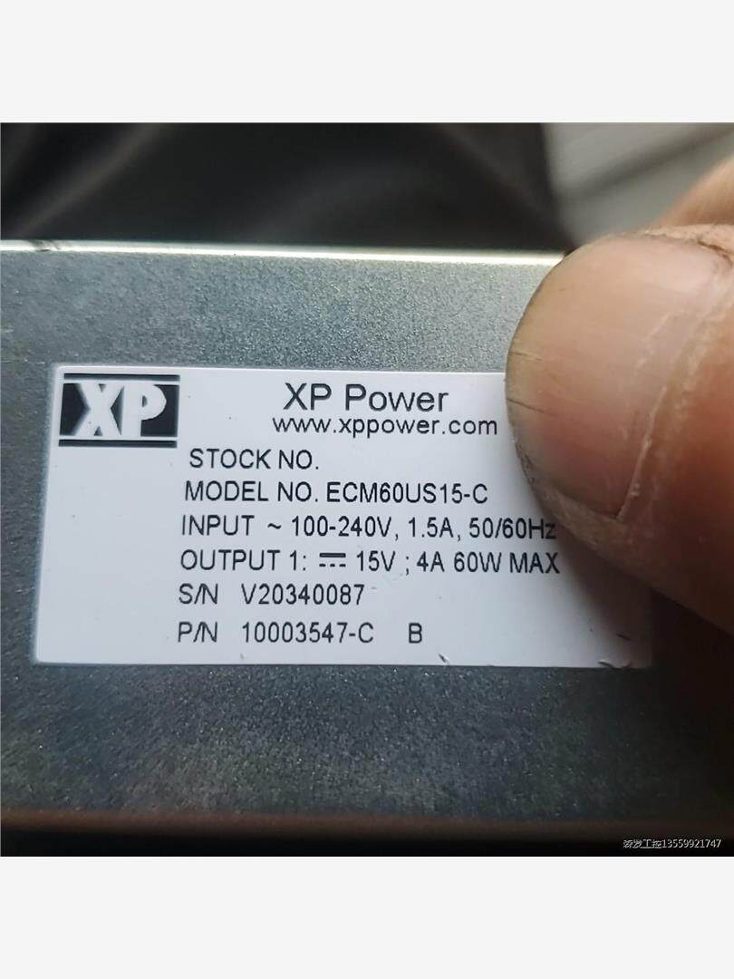 全新美国XP power 15v电源 拆机ECM60US15