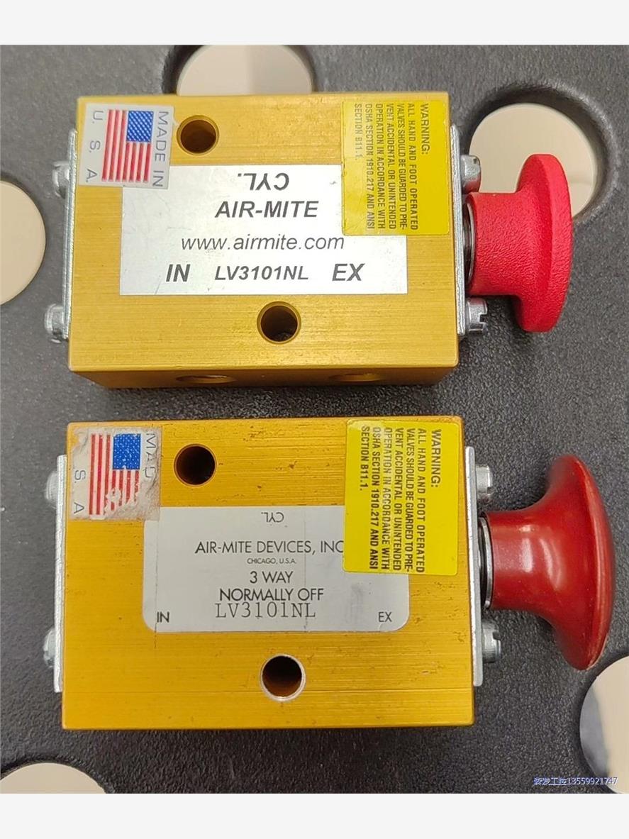 AIR-MITE LV3101NL按钮锁定阀，成色如图，新款议价商品