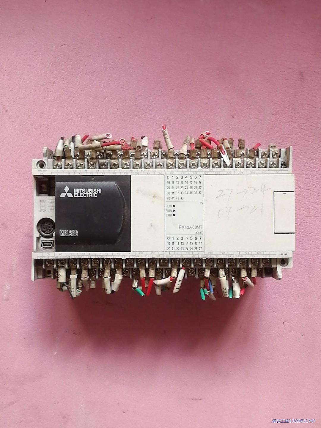 三菱FX3GA-60MT成色看图,功能正常议价商品