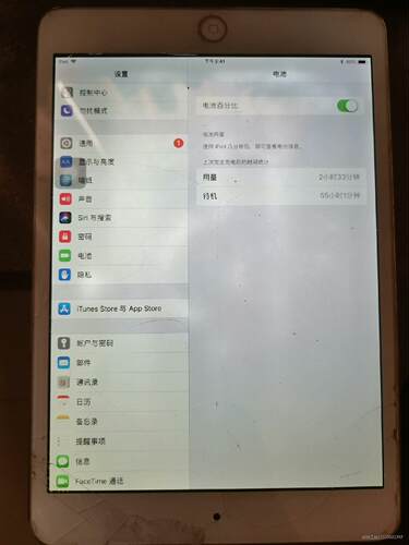 mini 2 A1489 16g 触摸正常，内屏有漏光，ho