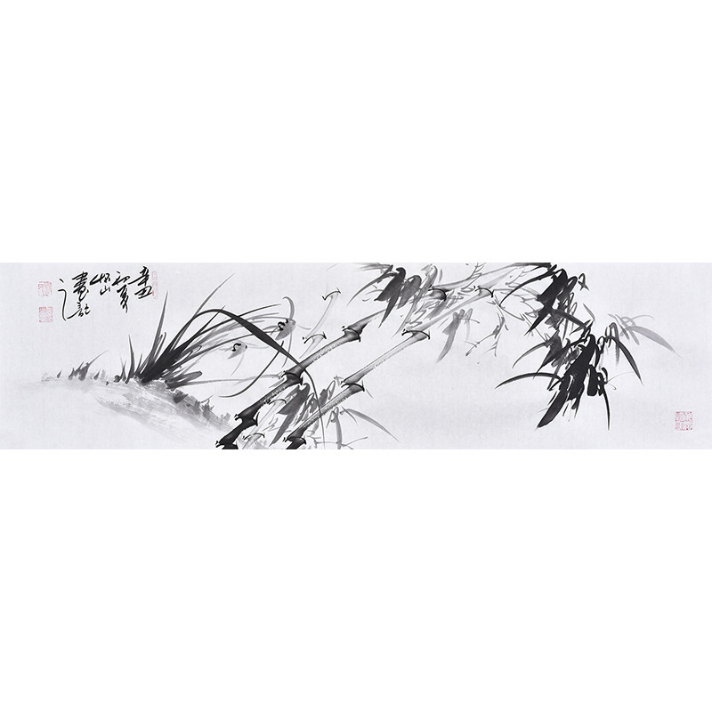 不可居无竹国画竹子写意水墨画竹子装饰画郑板桥竹子画竹报平安
