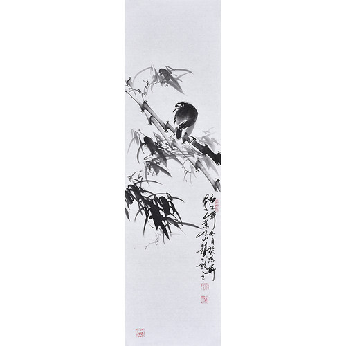 纯手绘画芯国画真迹写意花鸟竹子节节高名家水墨画办公酒店字画