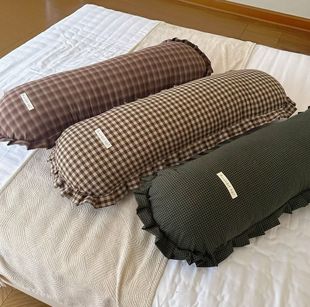 韩式纯棉长条抱枕靠枕睡觉夹腿神器软包腰靠垫全棉卧室床上长靠背