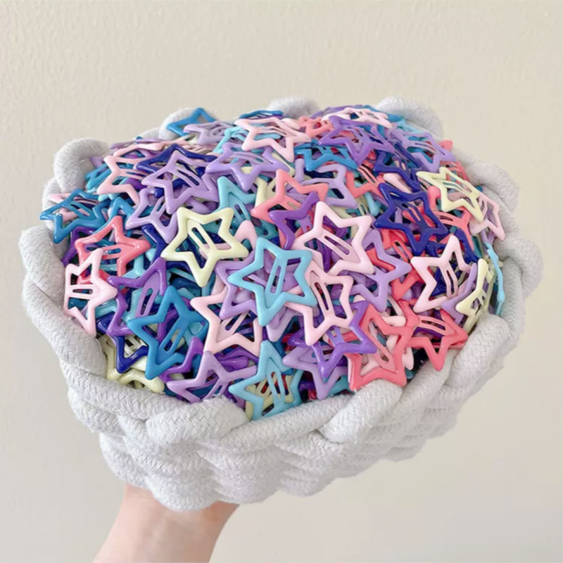 y2k多巴胺五角星星发夹bb夹儿童可爱少女心侧边夹刘海前额小夹子