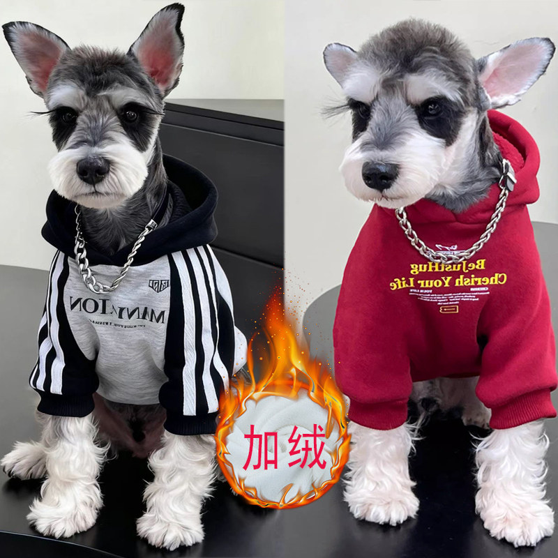 超值买一送一 宠物狗狗衣服连帽卫衣秋冬保暖雪纳瑞小型犬两脚衣