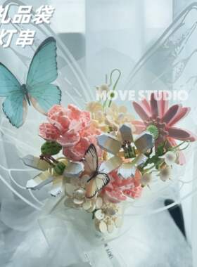 定制花束抱抱桶积木玫瑰花拼装玩具送女生diy高颜值520情人节礼物