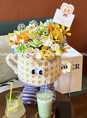 2025新款DIY积木花束抱抱桶永生玫瑰花拼装摆件系列女 情人节礼物