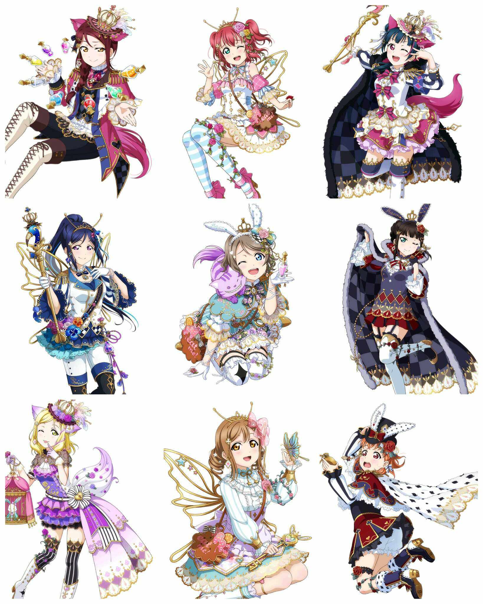 LoveLive Sunshine 水团 不思议之国篇 觉醒cos服装头饰定做