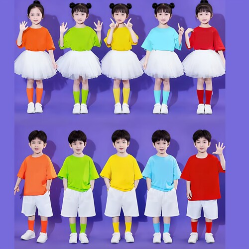 合唱舞蹈表演服小学生运动会服