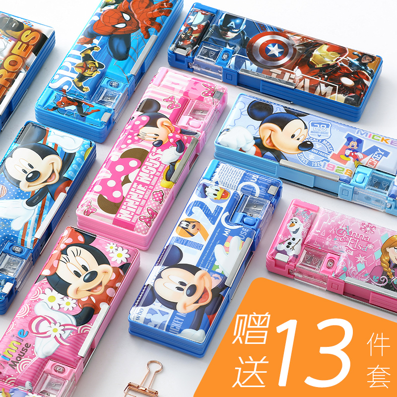 迪士尼米奇冰雪公主小学生文具盒10-23新券