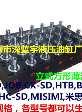 液压油缸薄型油CX-LA20/25/32/40/50卧式内牙JOB方形夹具模具油缸