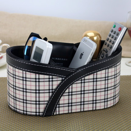 丽然客厅茶几桌面遥控器收纳盒 创意化妆品梳妆台整理杂物置物架