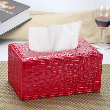 丽然 简约皮纸巾盒 家用车用 客厅抽纸盒 餐巾纸盒 创意可爱欧式