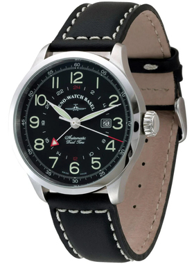 ZENO欧美腕表芝诺飞行自动机械机芯ETA2836双时区限量6302GMT