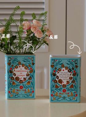 ZJ HOME 北欧风书本陶瓷花瓶摆件水培干花客厅插花桌面玄关装饰品