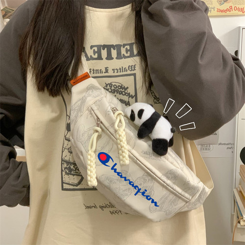 联名潮牌简约胸包女2025夏季新款NB小众斜挎腰包学生旅行单肩背包