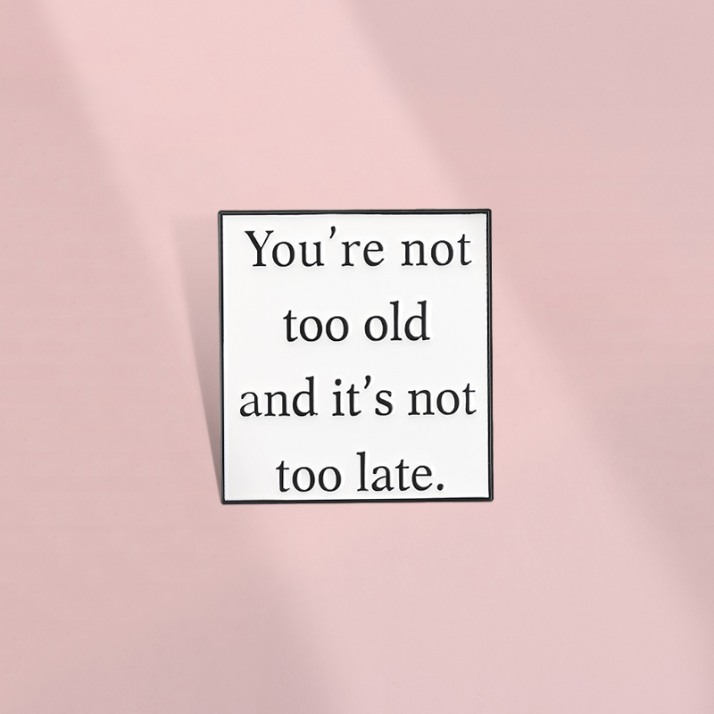 黑白短句金属胸针学生服装背包装配件学生铅笔袋挂件配件徽章