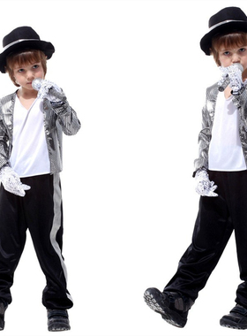 万圣节儿童迈克杰克逊模仿演出服男童Michael Jackson舞台表演服