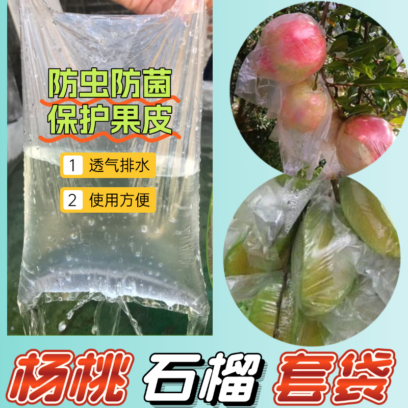 白玉石榴套袋 百香果套袋 芭乐番石榴外袋 杨桃套 水果透明薄膜袋